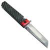 Folding Pocket Katana Damascus Samurai Japanese Carry Knife Carbon Fiber  Mod 2 view 3