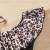 Toddler Little Girls One Piece Swimsuits Swimming Suit Leopard Cheetah Off Shoulder Swimwear Beach Bathing Suit 2-3T view 4