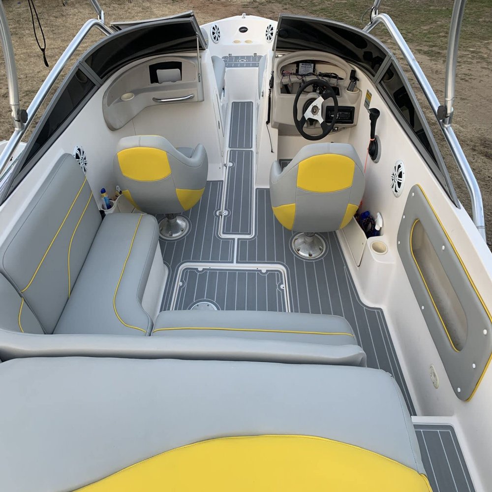 Boat EVA Faux Teak Decking Floor Compatible with 2004 Rinker Captiva 212 Cockpit