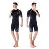 Men's Shorty Wetsuits 3mm Premium Neoprene Back Zip Dive Wet Suit for Spearfishing,Snorkeling,Surfing,Canoeing,Scuba Diving Skins(M) view 1