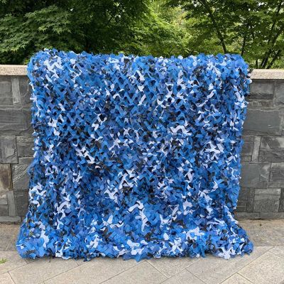 YHBZ Camouflage Netting,Camo Net Anti-UV,Blue Hide Net,Oxford Polyester Tear-Resistant,for Hunting Decoration Car Covers,Aquarium,Swimming Pool,Various Sizes,1.5x3m(5 * 10ft)