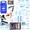 WELL-STRONG Boat First Aid Kit with Survival Tools, 123pcs Waterproof Emergency Marine Kit with Buckles, Compact Boat Safety Accessories for Fishing Kayaking Boating Camping Rafting Beach Blue view 1