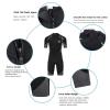 Men's Shorty Wetsuits 3mm Premium Neoprene Back Zip Dive Wet Suitfor Spearfishing,Snorkeling,Surfing,Canoeing,Scuba Diving Skins(3XL) view 4