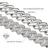 JUNVirtuous Cuban Link Chain Mens Necklace Iced Out Miami Cuban Necklace Silver/Gold Chain Bling Diamond Hip Hop Jewelry Chains for Men Women Boy 16/18/20/24 IN view 3