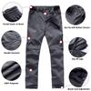 JOMLUN Boys Casual Quick Dry Outdoor Pants Hiking Climbing Convertible Trouser Kids' Cargo Pants Gray view 3