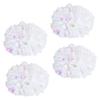 Supkiir 4Pcs Cheerleading Pom Poms for Cheerleader Costume Women, 2 Pair Cheer Pompoms for Boy Girl School Sports Games Team Spirit Cheering Dancing (Holographic White) view 1