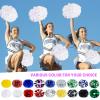 Supkiir 4Pcs Cheerleading Pom Poms for Cheerleader Costume Women, 2 Pair Cheer Pompoms for Boy Girl School Sports Games Team Spirit Cheering Dancing (Holographic White) view 2
