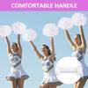 Supkiir 4Pcs Cheerleading Pom Poms for Cheerleader Costume Women, 2 Pair Cheer Pompoms for Boy Girl School Sports Games Team Spirit Cheering Dancing (Holographic White) view 4