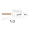 Petromax Enamel Pan for Campfire Cooking, Indoor/Outdoor Pot, .5 Liter or .53 Qt, White view 4