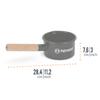 Petromax Enamel Pan for Campfire Cooking, Indoor/Outdoor Pot, .5 Liter or .53 Qt, Black view 4