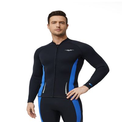 Seaskin Wetsuit Tops for Mens 3mm Front Zipper
