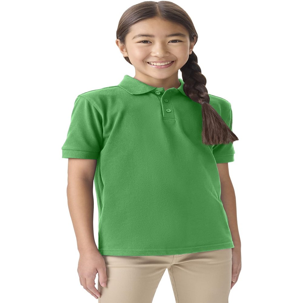 Classroom Uniforms for Boys and Girls, Short Sleeve Pique Polo CR832Y, M, SS Kelly Green