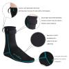 OMGear Neoprene Beach Booties - Anti-Slip Wetsuit Shoes 3mm Glued Blind Stitched Fin Socks (High Cut/Aqua, 2XL) view 2