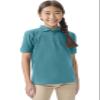 Classroom Uniforms for Boys and Girls, Short Sleeve Pique Polo CR832Y, S, Teal view 1