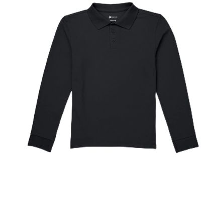 Classroom School Uniforms Big Kid Long Sleeve Pique Polo CR835Y, S, SS Black