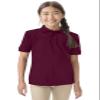 Classroom Uniforms for Boys and Girls, Short Sleeve Pique Polo CR832Y, S, Burgundy view 2