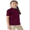 Classroom Uniforms for Boys and Girls, Short Sleeve Pique Polo CR832Y, S, Burgundy view 4
