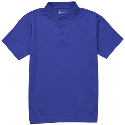 Classroom School Uniforms Unisex Polo T-Shirts with Moisture Wicking & Ribbed Collar CR860Y, XL, SS Royal