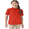 Classroom Uniforms for Boys and Girls, Short Sleeve Pique Polo CR832Y, S, Orange view 2