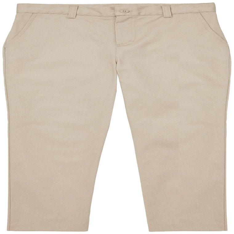 Classroom Uniforms Girls Pant Flat Front with Zip Fly Front and 3 Pockets CR101K, 5, Khaki