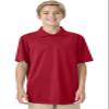 Classroom School Uniforms Unisex Polo T-Shirts with Moisture Wicking & Ribbed Collar CR860Y, XL, Red view 1