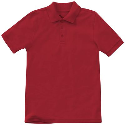 Classroom Uniforms for Boys and Girls, Short Sleeve Pique Polo CR832Y, XL, Red