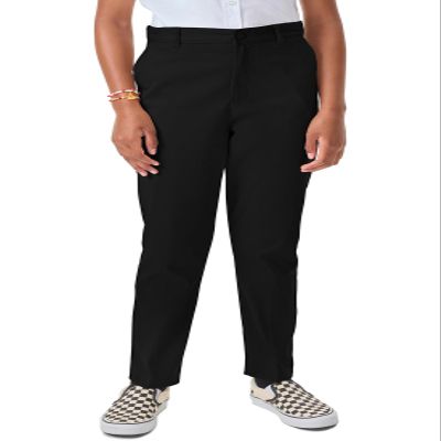 Classroom Uniforms Girls Pant Flat Front with Zip Fly Front and 3 Pockets CR101K, 4, Black
