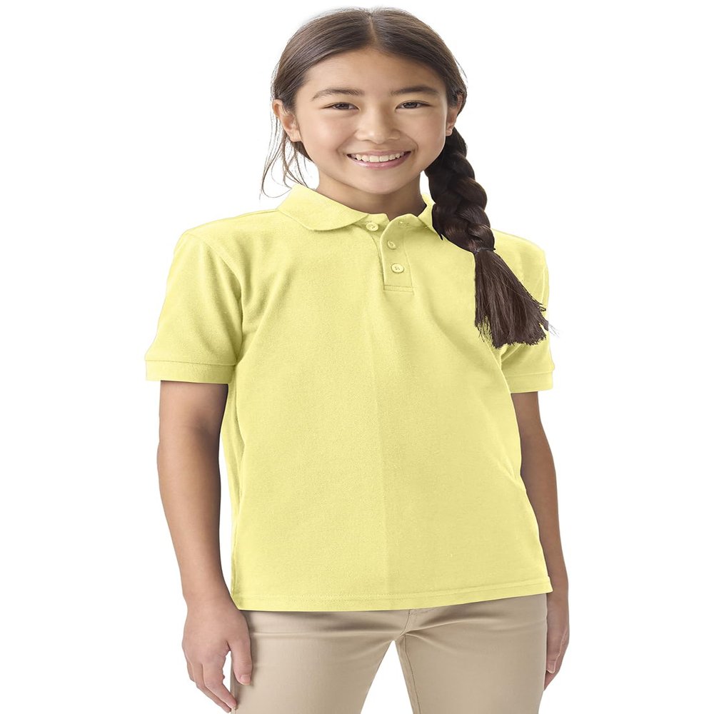 Classroom Uniforms for Boys and Girls, Short Sleeve Pique Polo CR832Y, XL, Yellow