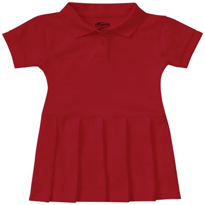 Classroom School Uniforms Little Kid Pique Polo Short Sleeve Dress 54121, 6, Red
