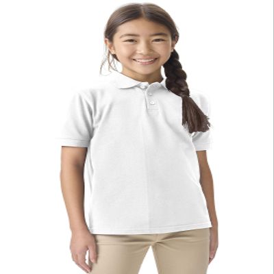 Classroom Uniforms for Boys and Girls, Short Sleeve Pique Polo CR832Y, S, SS White