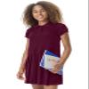 Classroom School Uniforms Little Kid Pique Polo Short Sleeve Dress 54121, 5, Burgundy view 2