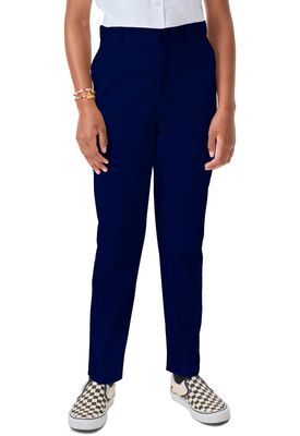 Classroom Uniform Girls Flat Front Pants with 3 Pockets & Zip Fly Front Closure CR101X, 17/18, Dark Navy