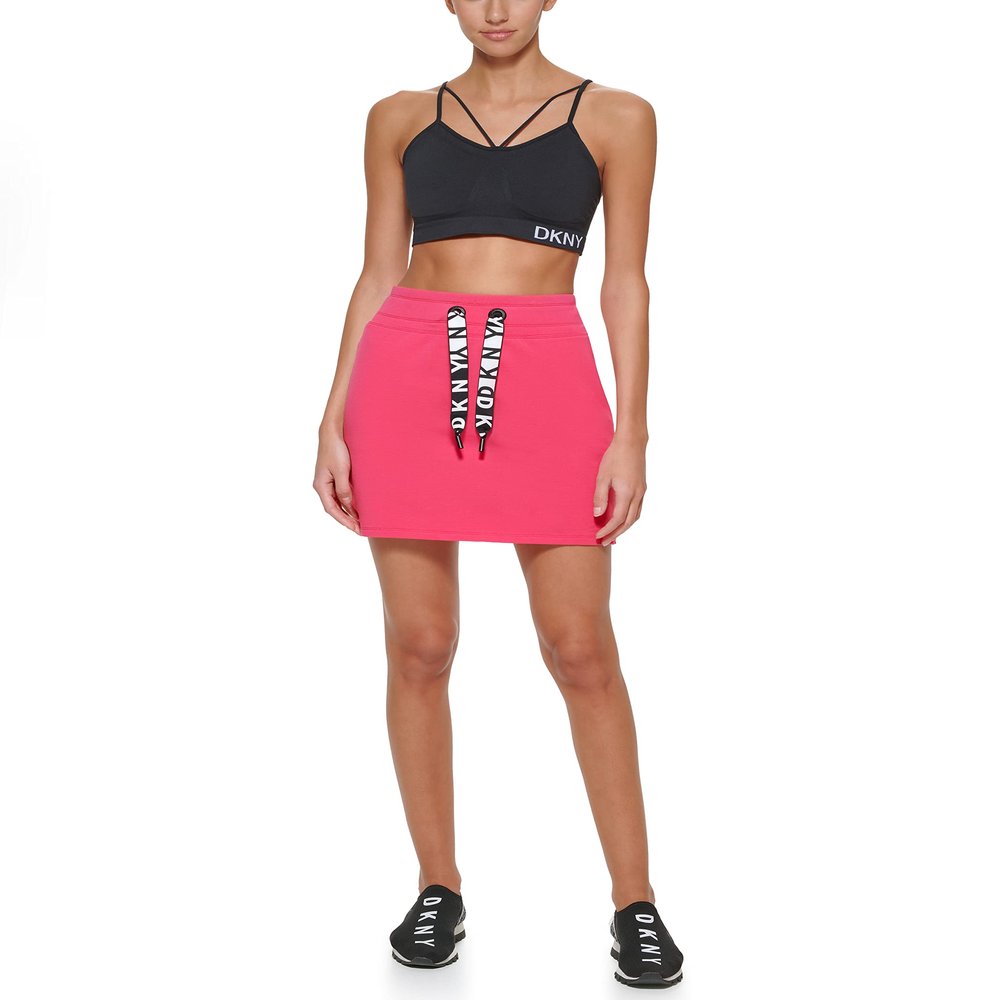 DKNY Sport Womens Logo Skirt Fiery Pink L