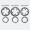 DJC Road Bike Chainring 110BCD Double Chainring 5 Arms Round 2X 50T 34T 53T 39T 52T 36T Gravel for Sram Red Rival S350 S900 (Round 53-39T) view 3