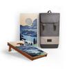 Elakai National Parks Series Premium Travel Cornhole Boards with Carry Case Backpack 1x2 Glacier NP view 1