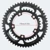 DJC Road Bike Chainring 110BCD Double Chainring 5 Arms Round 2X 50T 34T 53T 39T 52T 36T Gravel for Sram Red Rival S350 S900 (Round 50-34T) view 2