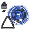 MUMUBOAT 25ft Wakesurf Rope with EVA Handle, 6 Sections Floating Watersport Ropes for Wake Surfing (Blue & White) view 1