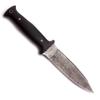 WolfKlinge Handmade Damascus Steel Dagger  Ideal for EDC, Hunting, Survival, Camping, and Fishing. Features a Fixed Spear Point Blade, Full Tang Micarta Handle, and Cowhide Leather Sheath-DCX22-59 view 3