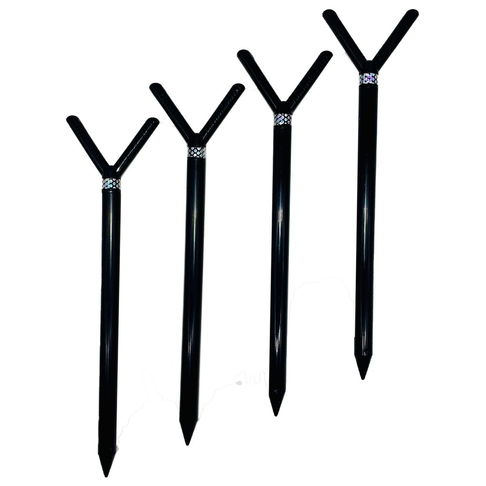 Fishin Stix 30" Extendable V-Shaped Rod Holder 4 Pack, Black