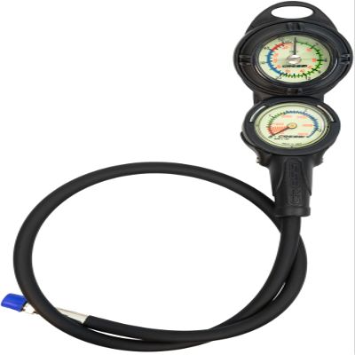 Cressi Console PD2 - Scuba Diving Pressure and Depth Gauge with Hose: Made in Italy