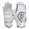 Stinger Sports Sting Squad Batting Gloves for Baseball & Softball (Youth XL, White/Navy Blue) view 1