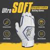 Stinger Sports Sting Squad Batting Gloves for Baseball & Softball (Youth XL, White/Navy Blue) view 2