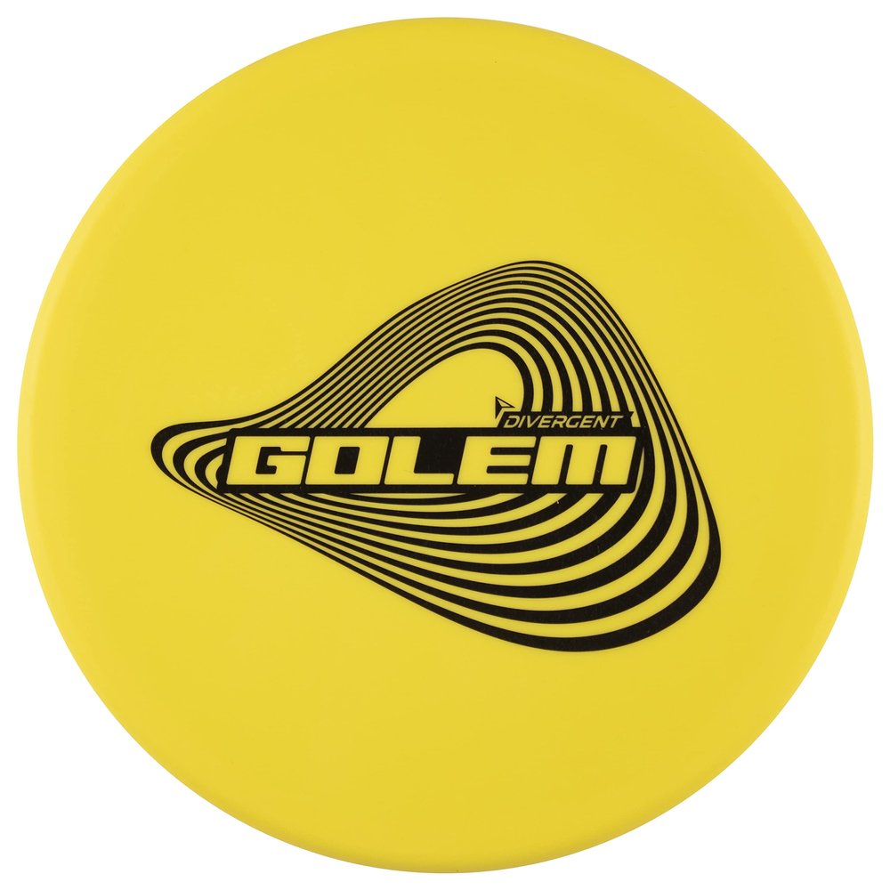 Divergent Discs Golem | Overstable Approach Disc | Flexible Putt & Approach Disc Golf Disc (Yellow)