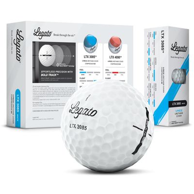 Legato Golf Balls LTX3085 | Maximized Distance with Soft Feel | 3 Piece | Urethane Cover | 85 Compression | White | 1 Dozen (12 Balls)