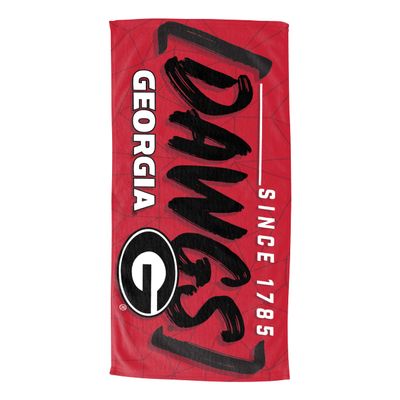 Northwest NCAA Georgia Bulldogs Unisex-Youth Hooded Youth Beach Towel, 21" x 51", Facet Legacy