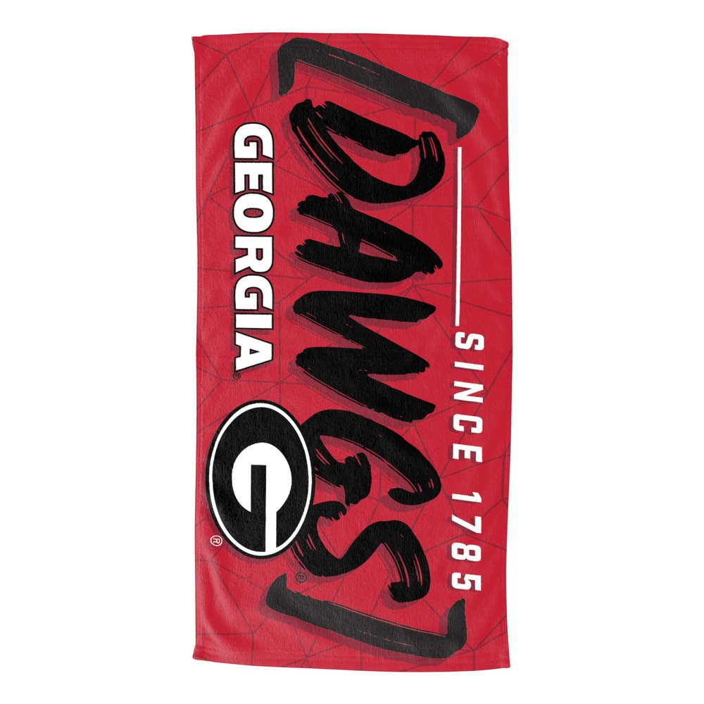 Northwest NCAA Georgia Bulldogs Unisex-Youth Hooded Youth Beach Towel, 21" x 51", Facet Legacy
