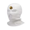 Lion Ski Mask Animal Embroidered Three Hole Mask Knit Face Cover Graphic Balaclava (White) view 1