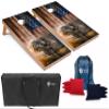 Tailgating Pros American Themed Cornhole Board Set - Official Regulation Size 4'x2' Corn Hole Toss Game w/Set of 8 Bean Bags and Carrying Case - Outdoor Tailgate Yard Game view 1