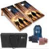 Tailgating Pros American Themed Cornhole Board Set - Official Regulation Size 4'x2' Corn Hole Toss Game w/Set of 8 Bean Bags and Carrying Case - Outdoor Tailgate Yard Game view 1