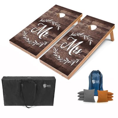 Tailgating Pros Lightweight Regulation Cornhole Boards 2x4 ft, Portable & Durable with Bright, Fun Printed Designs Outdoor Game Set for Backyard, Tailgating & Beach